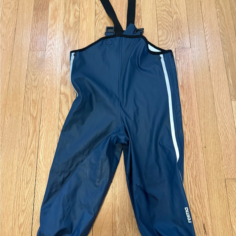 Reima Navy Waterproof Bib Pants with Reflective Stripe Size 98cm, 3-5T